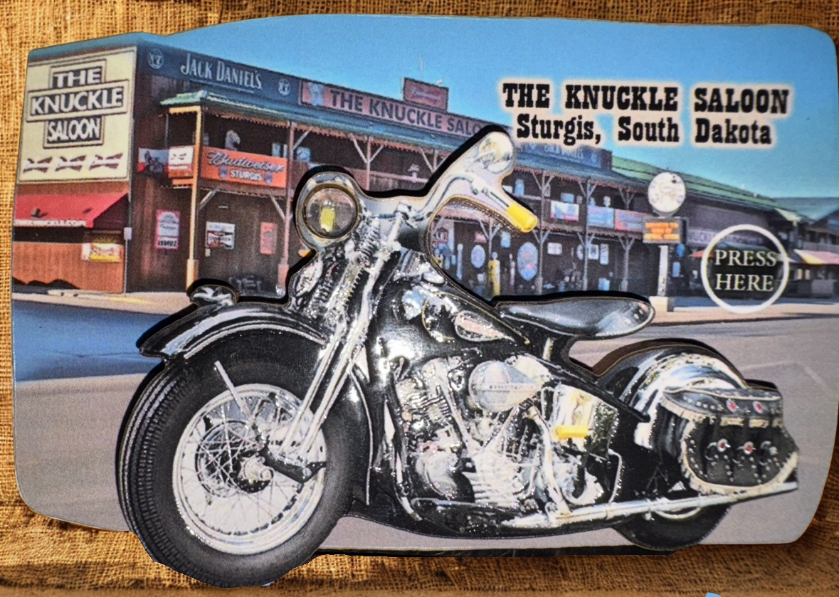 Knuckle Saloon Motorcycle Magnet