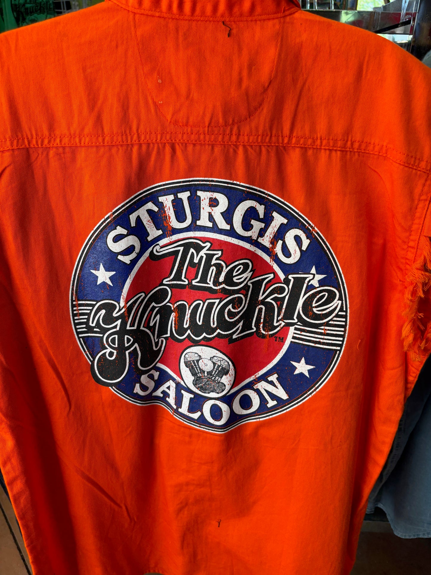 Cutoff Denim Vest/Shirt with Logo